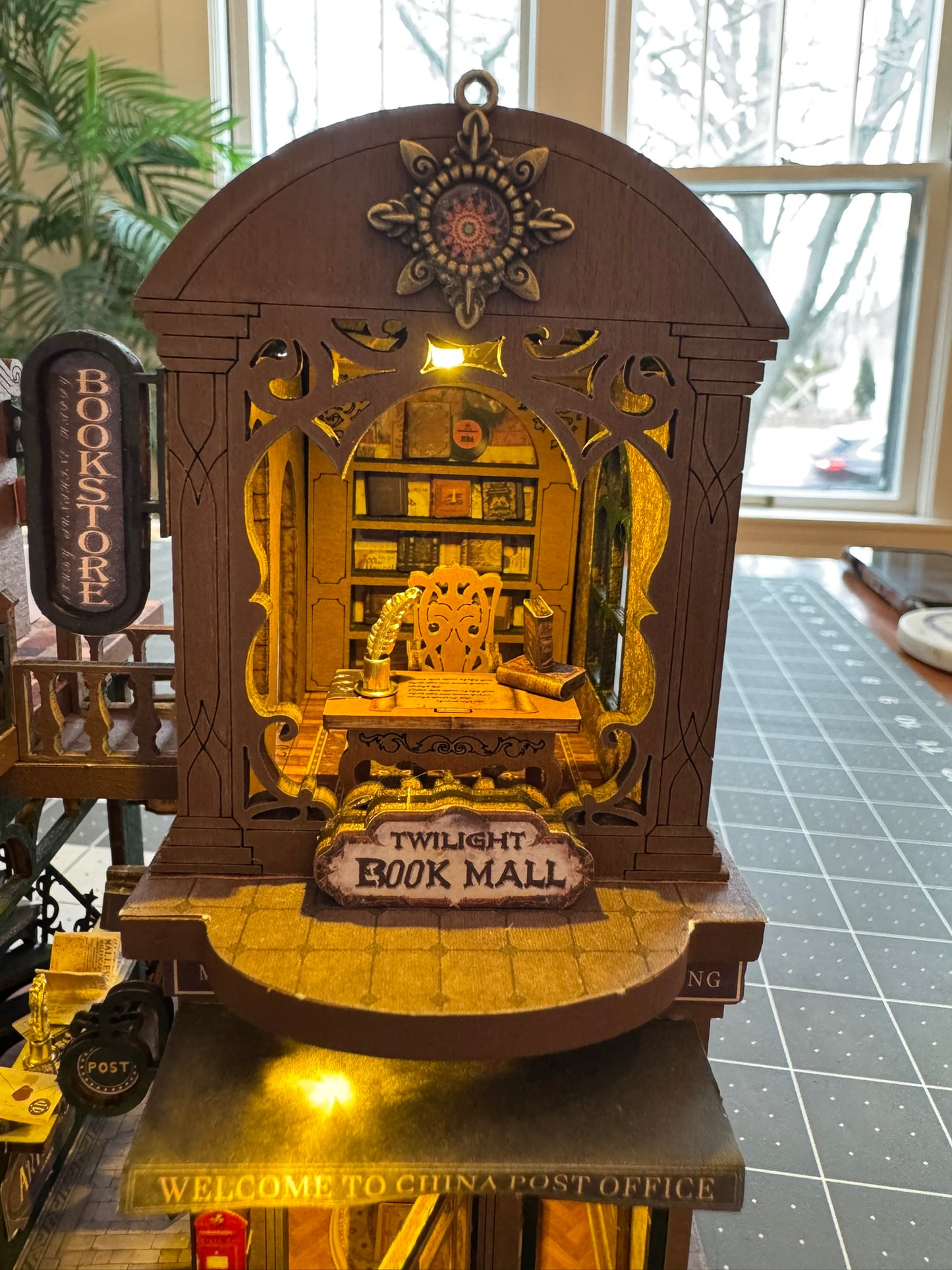 Twilight Book Mall of Magic — Victorian Bookstore District Miniature Kit with LED Lighting